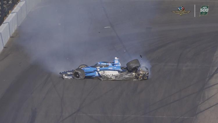 Marcus Armstrong crashes during first day of qualifiers for Indianapolis 500