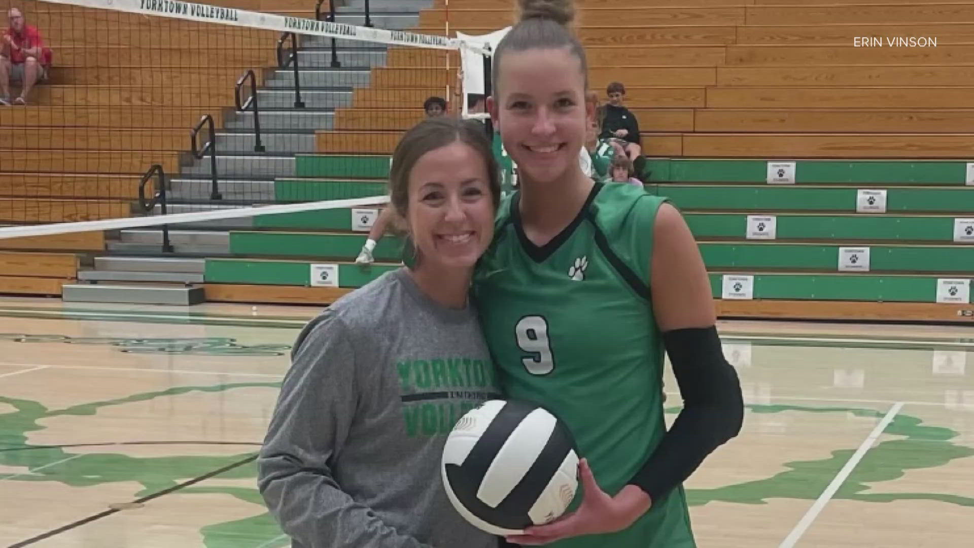 Charlotte Vinson is a star on the volleyball court, but she survived a serious illness.