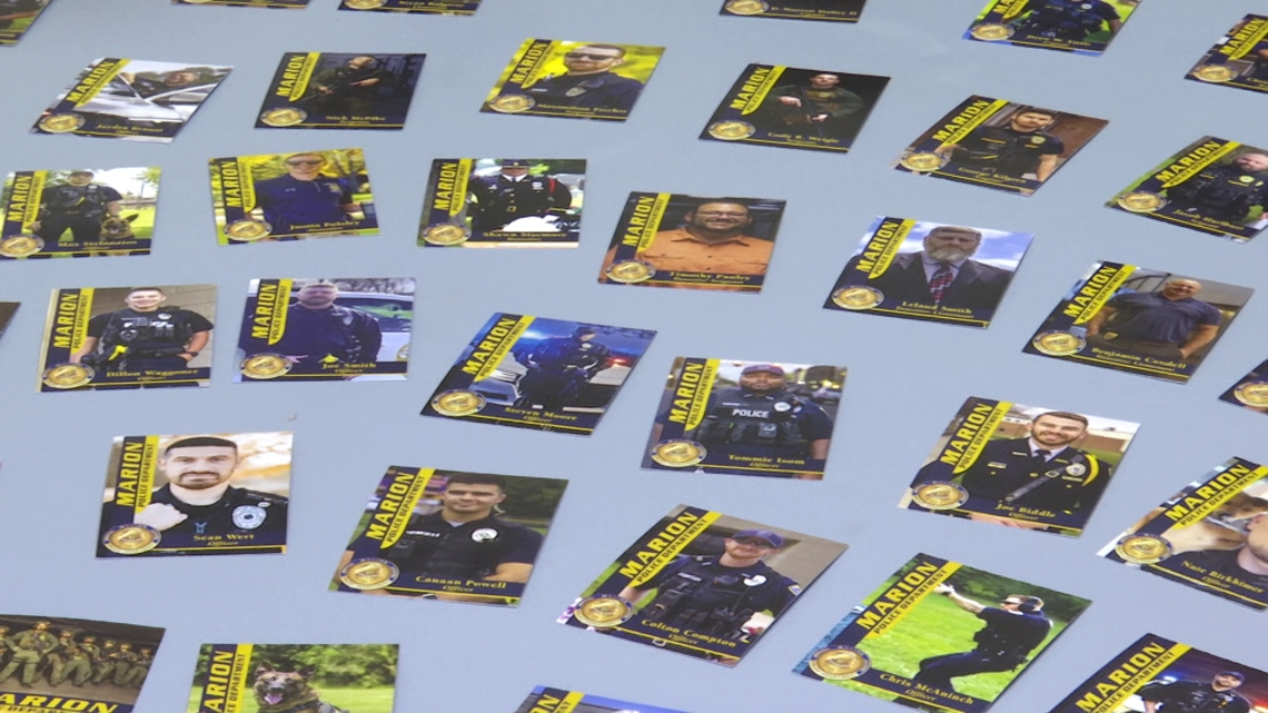 Marion Police Department connects with community through trading cards