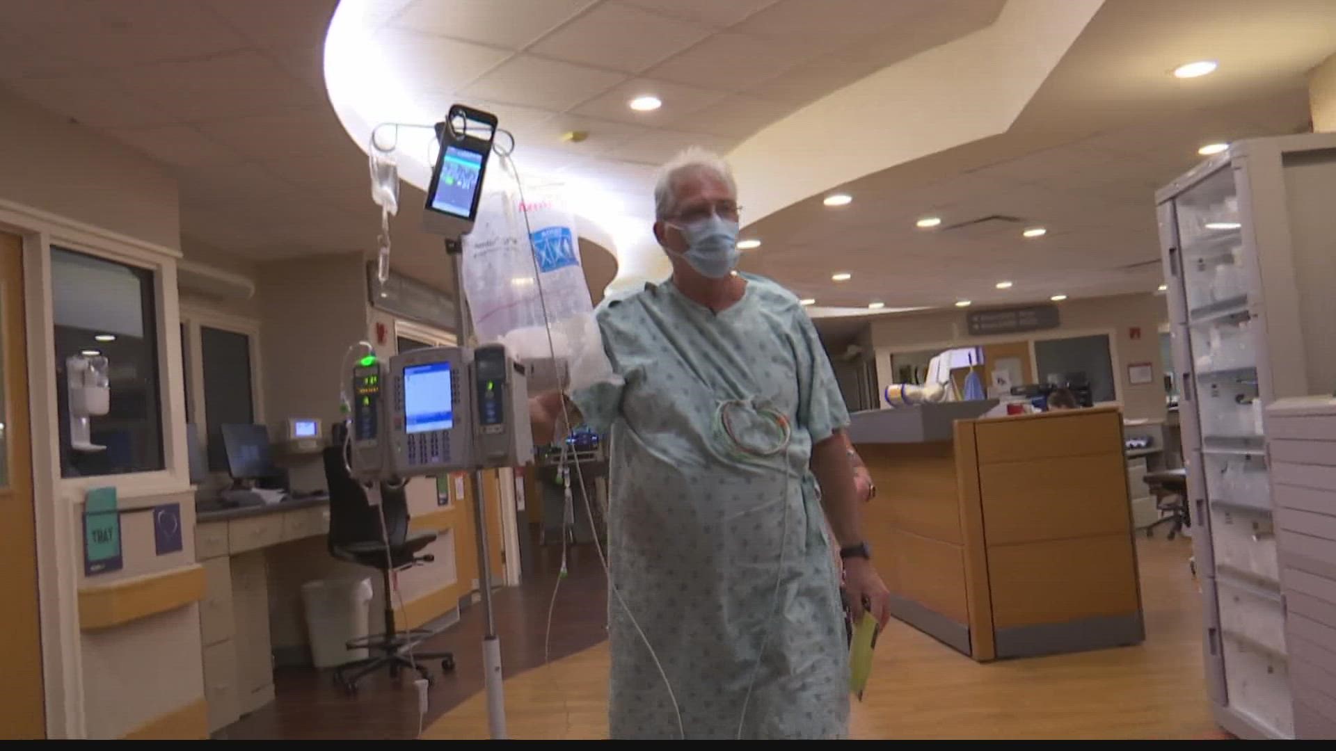 Last summer, we did a story about an Indianapolis man waiting for months for a heart and kidney transplant at Methodist Hospital. Now he's been given new life.