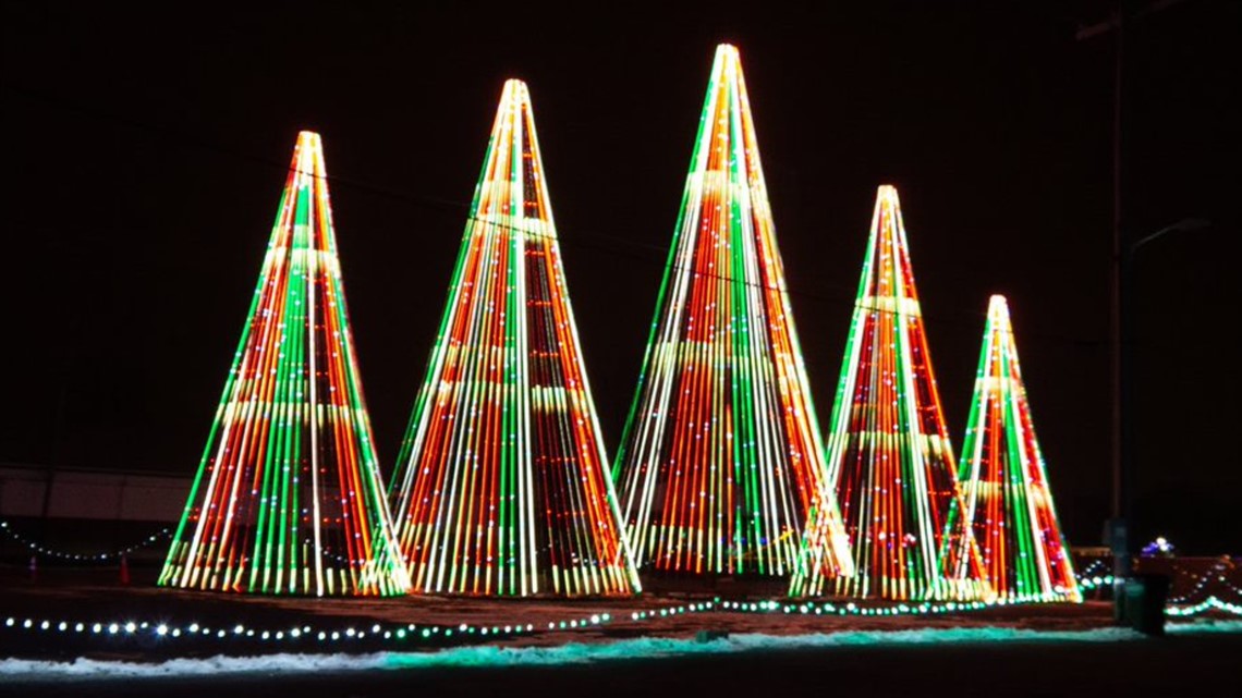 Ruoff Music Center drivethru Christmas lights display