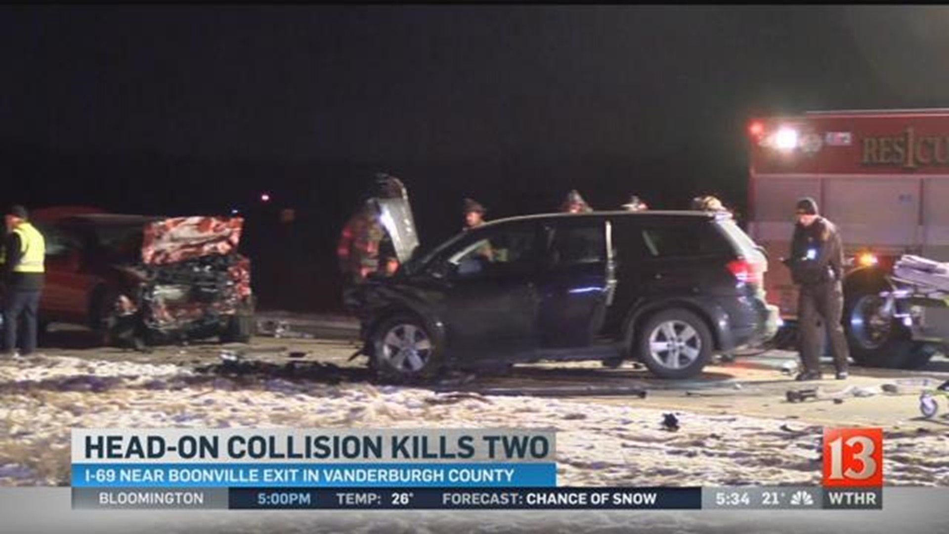 Two killed in wrongway crash on I69 near Evansville