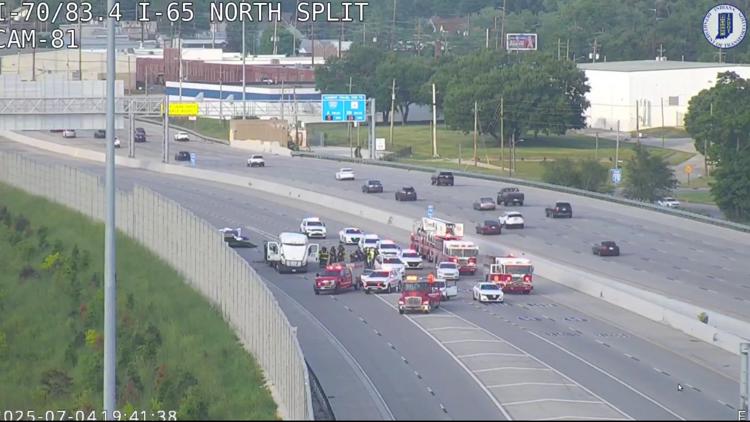 Police: 1 dead after crash on downtown Indianapolis highway