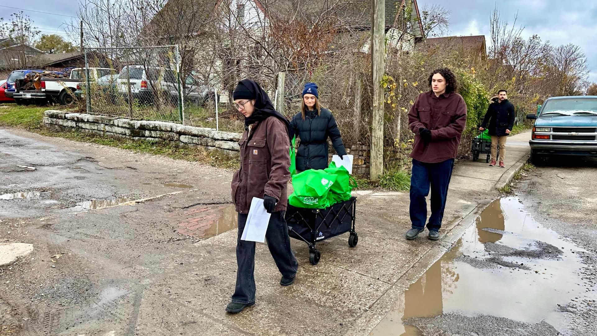 13News reporter Lauren Kostiuk talks with a group working to prevent overdose deaths in the 46201 zip code, otherwise known as the east side of Indianapolis.