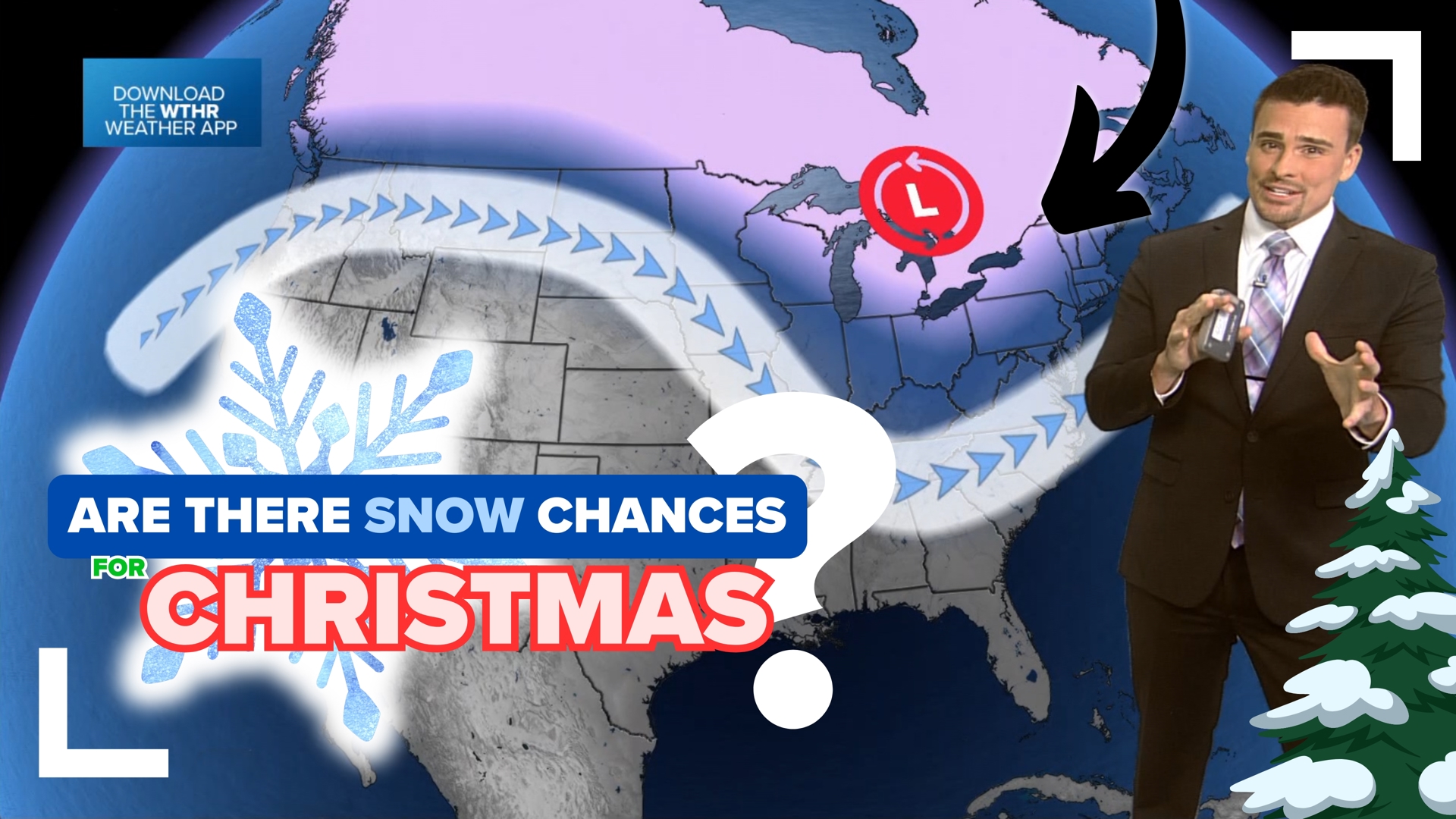 Looking 10 days out, there are some jet stream signs of slightly colder air a couple days leading up to Christmas. Could there be any snow chances. Let's look.