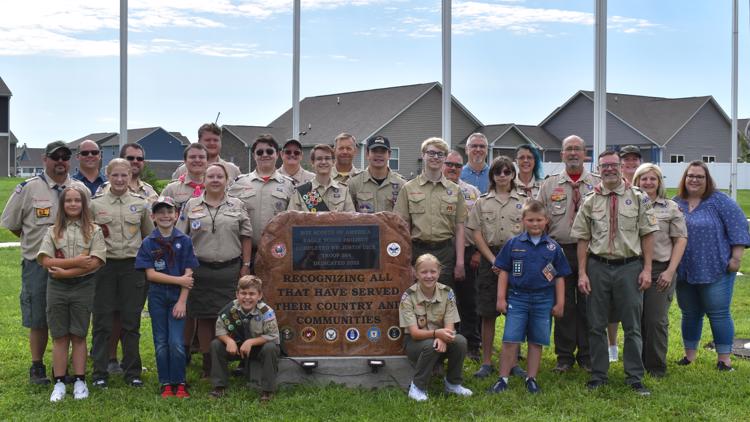 Eagle Scout dedicates veterans memorial in Whiteland
