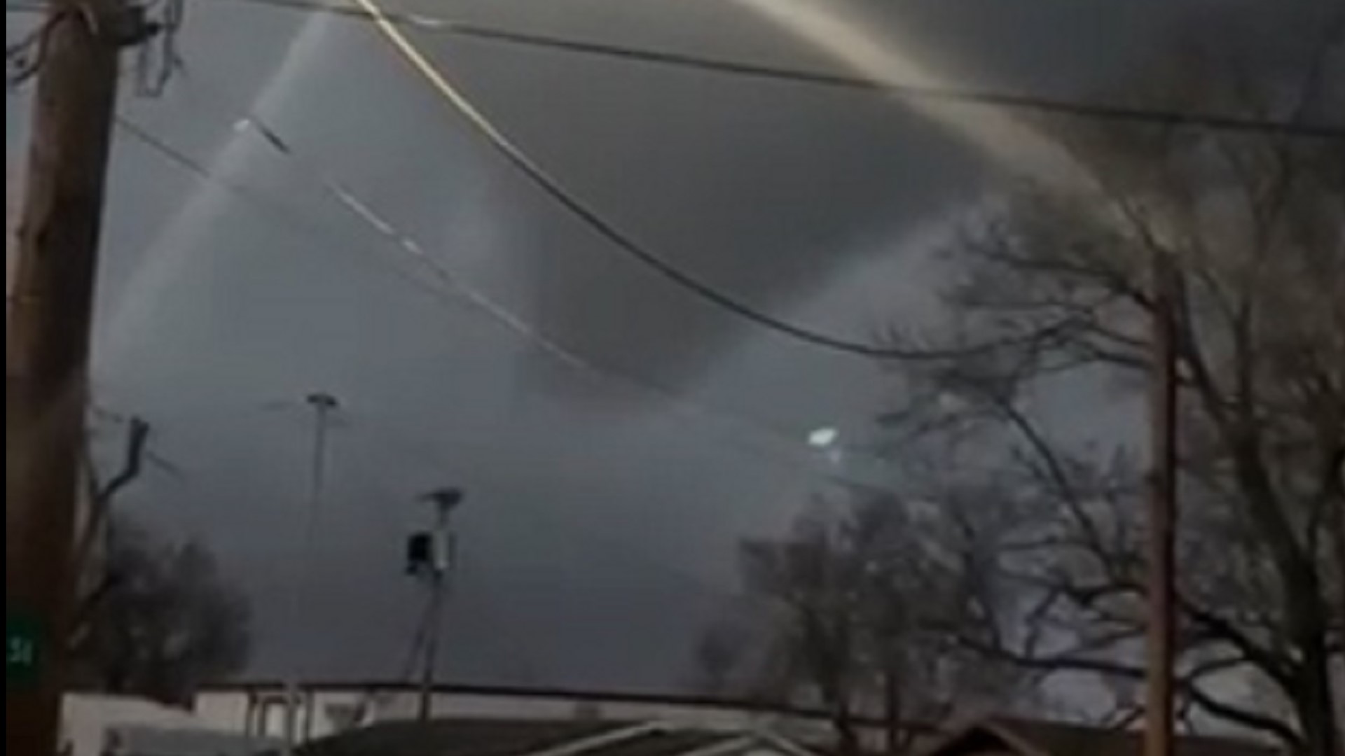 Trinity Moore captured video of a suspected tornado in Selma, Indiana.