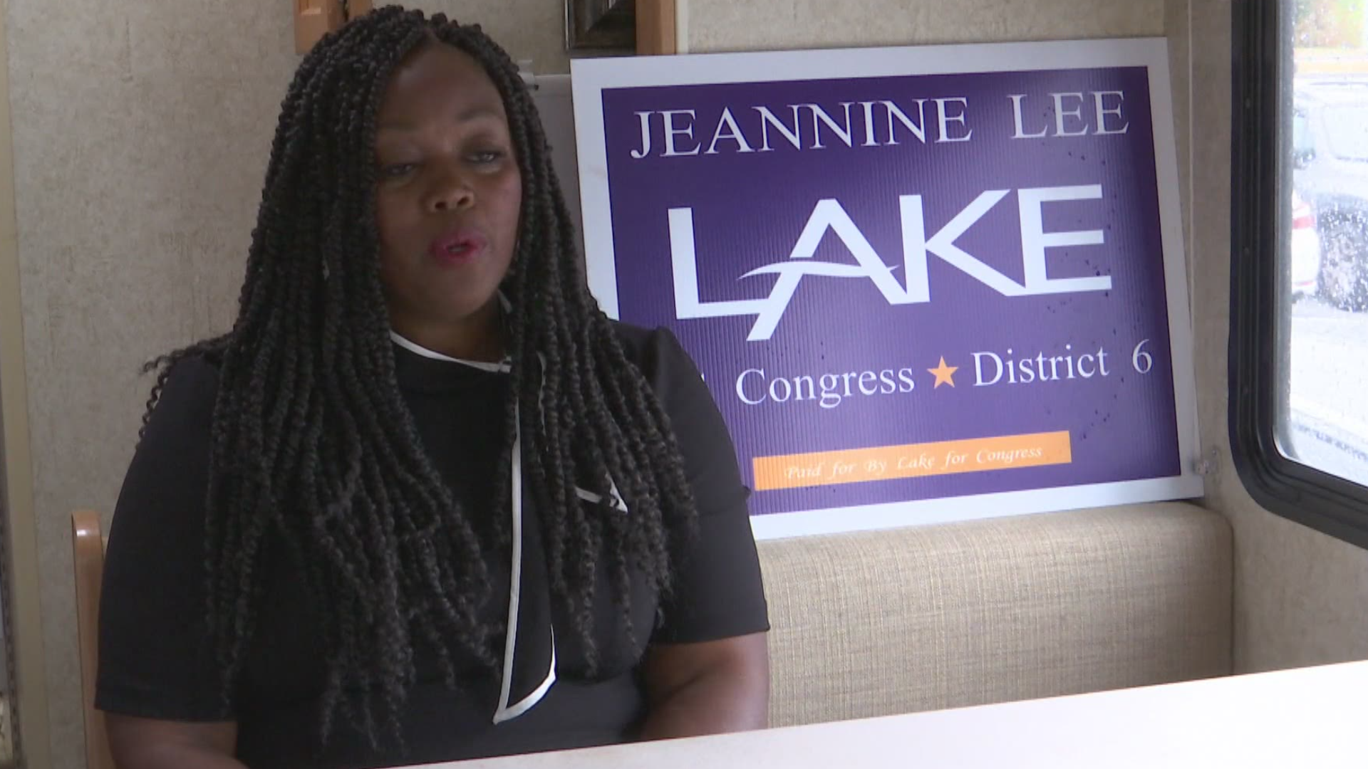 A candidate for an Indiana Congressional seat says she is being harassed.