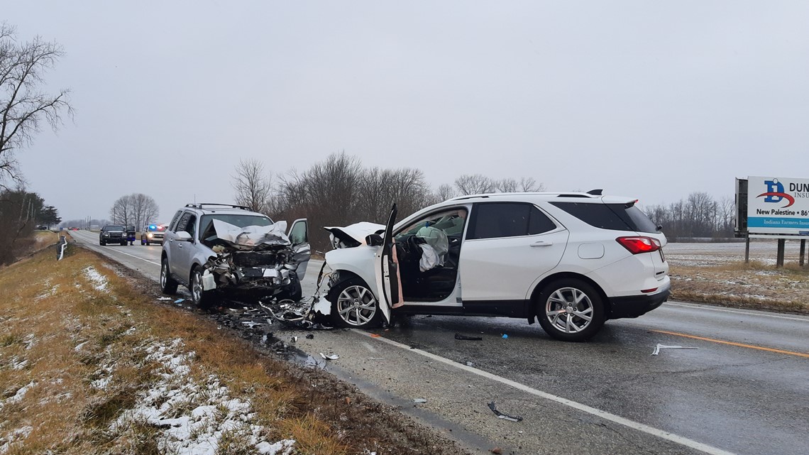 Deadly crash closes US 52 east of New Palestine Sunday
