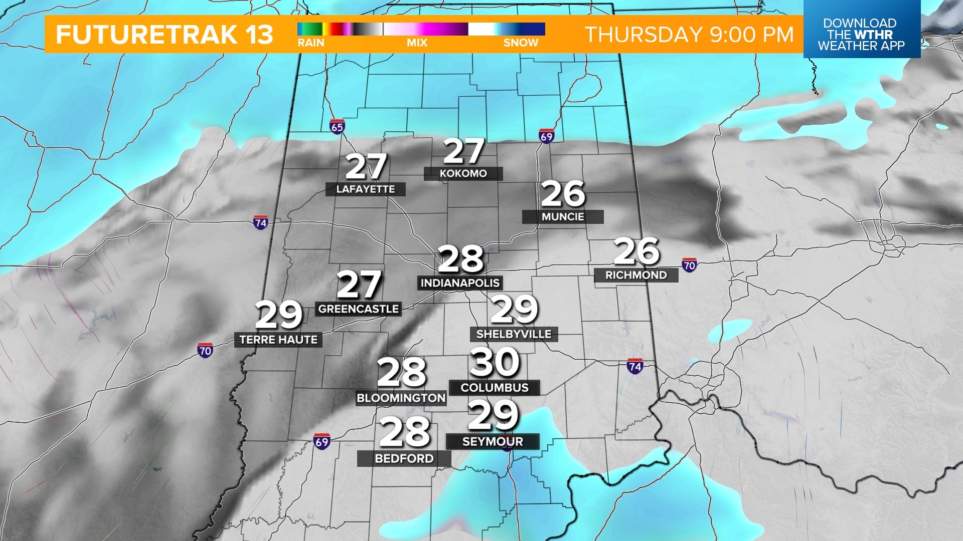 Latest timeline, totals of incoming snow system | Weather Blog | wthr.com
