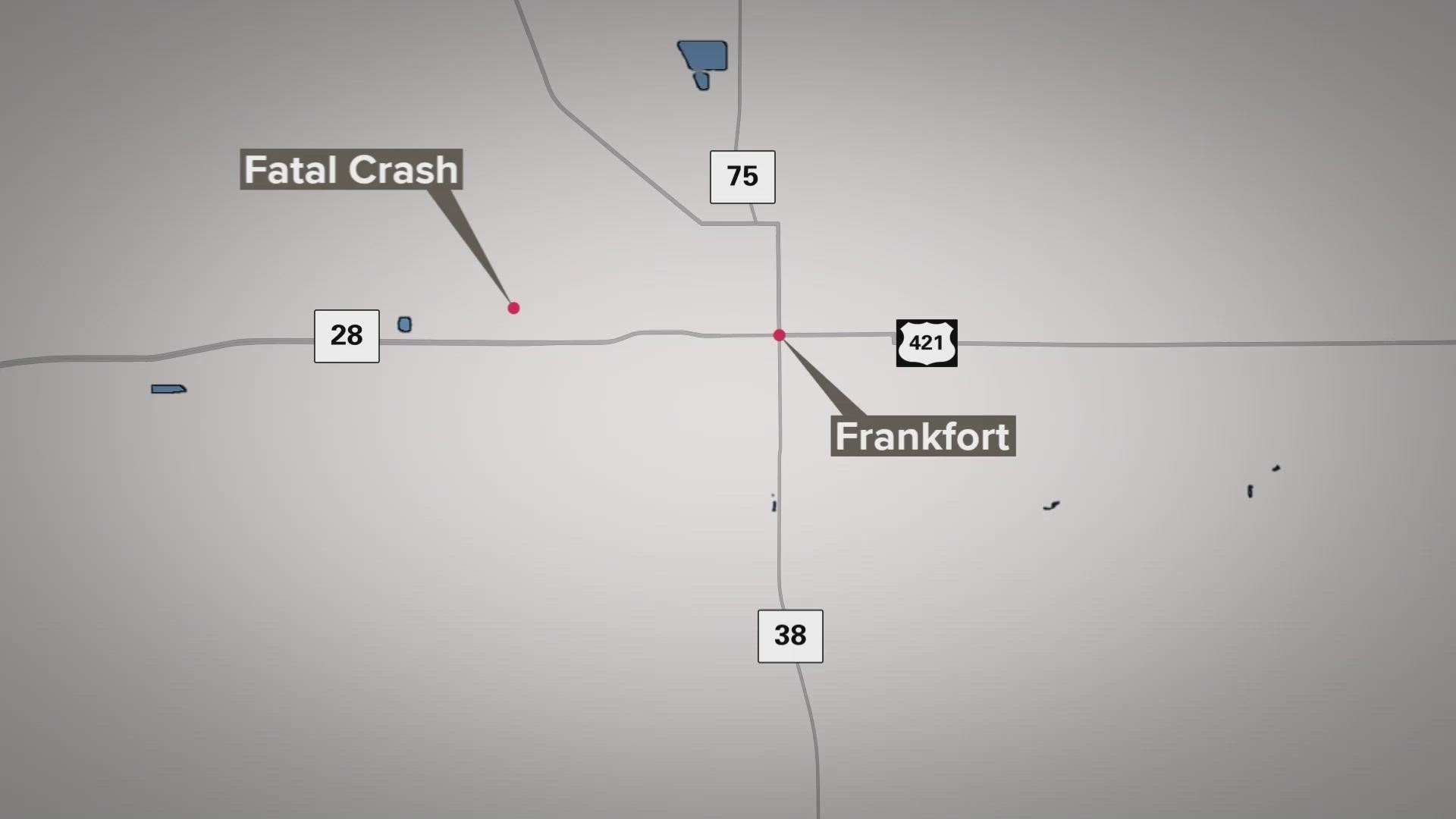 The crash happened around 4:15 p.m. Thursday in the eastbound lanes of State Road 28 at County Road 200 West.