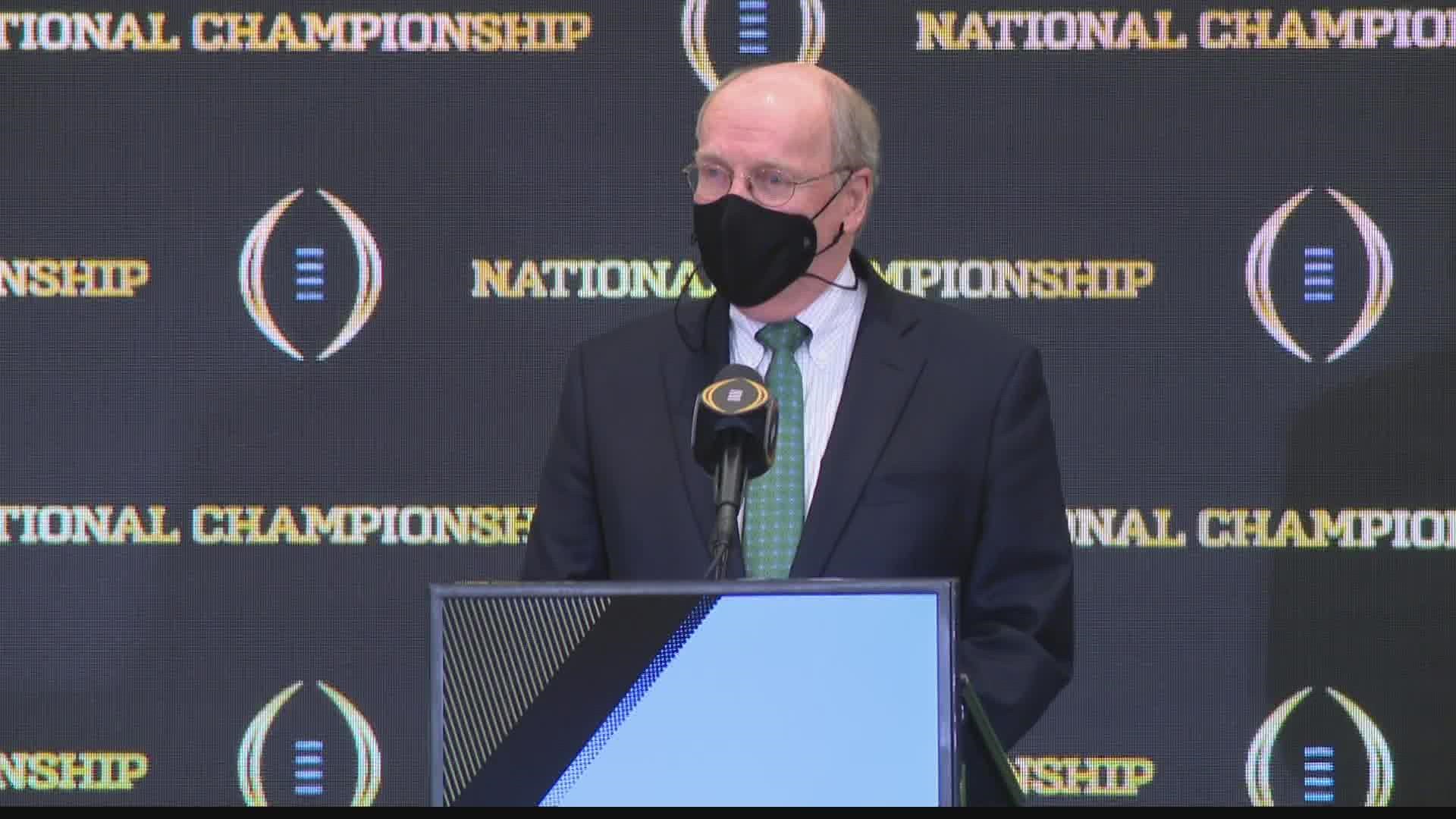 The CFP Playoff Committee thanked the city.
