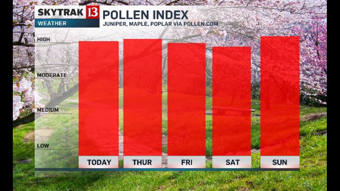 Are you sneezing? Pollen Forecast SkyTrak13 Weather Blog 4/12/17