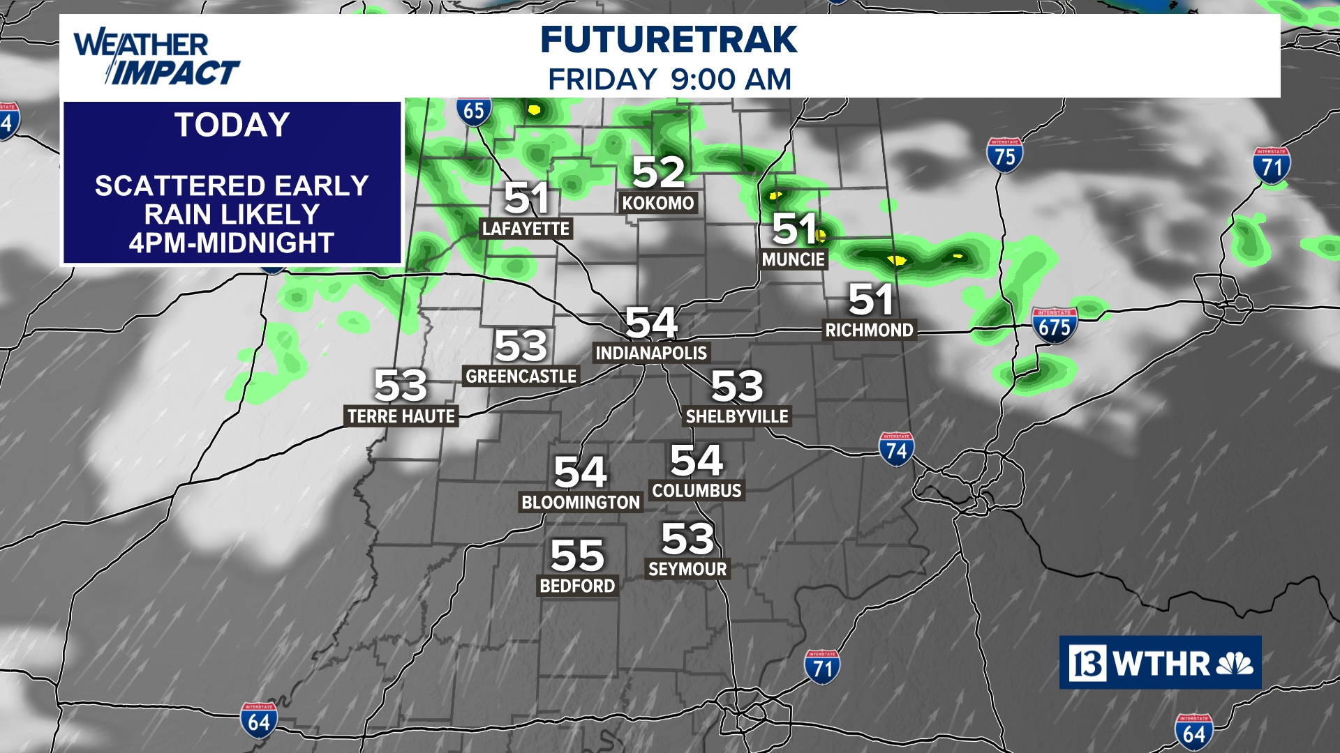 Sun to soggy with steadier rain today | 13Weather Blog | wthr.com