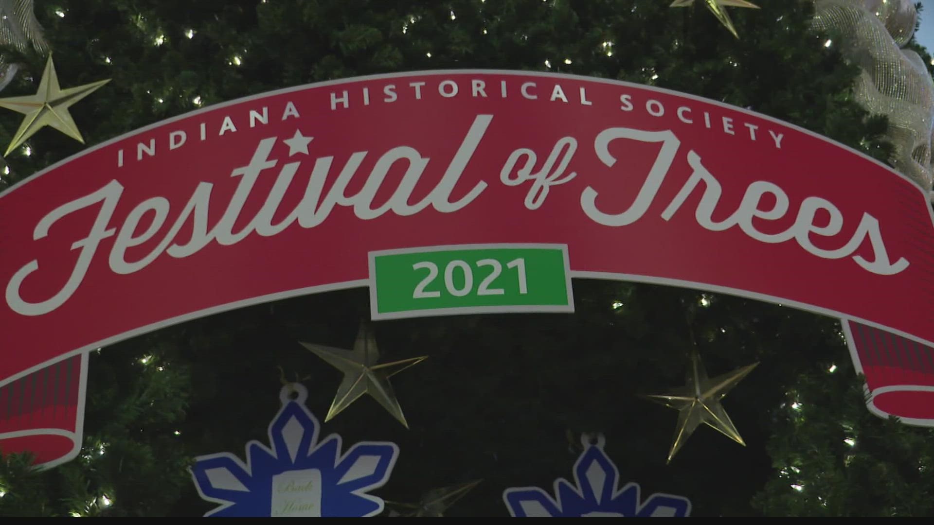 The festival features 75 trees at the Indiana Historical Society and all are uniquely designed by local businesses and nonprofits.