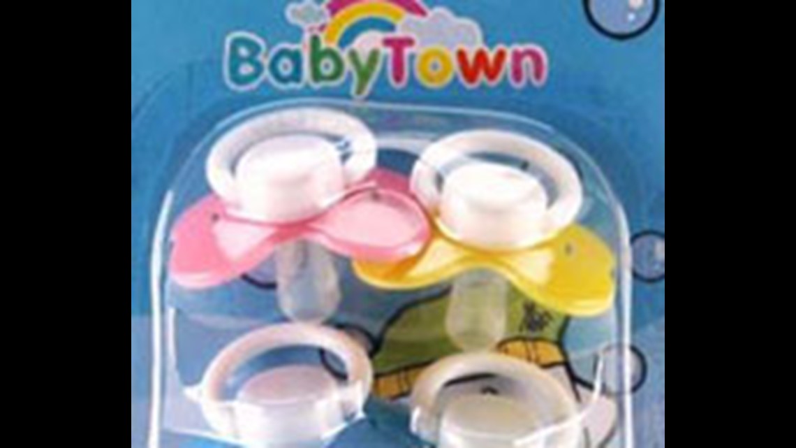 Pacifiers recalled