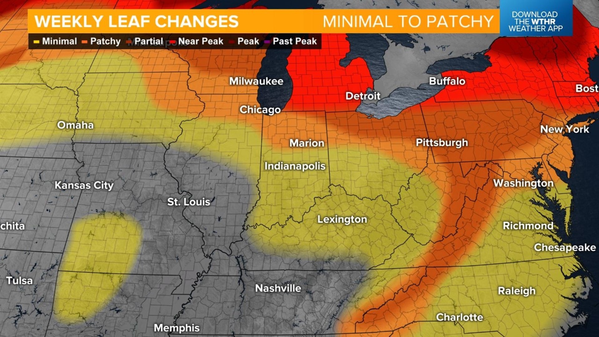 Fall foliage update in central Indiana