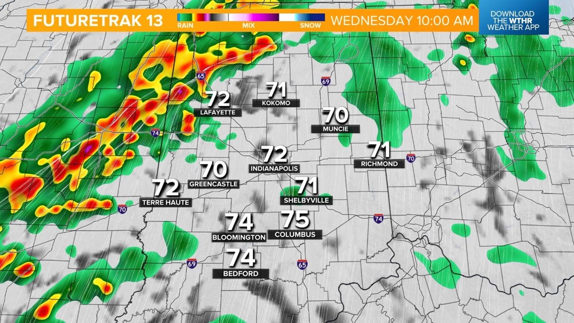 Severe storms approaching central Indiana on April 5, 2023 | wthr.com