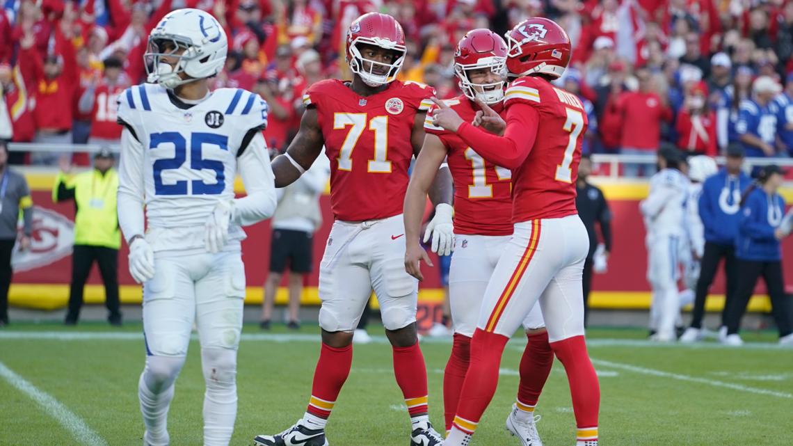 Chiefs rally from 11-point deficit to beat Colts 23-20 in OT on Harrison  Butker's fifth field goal | wthr.com