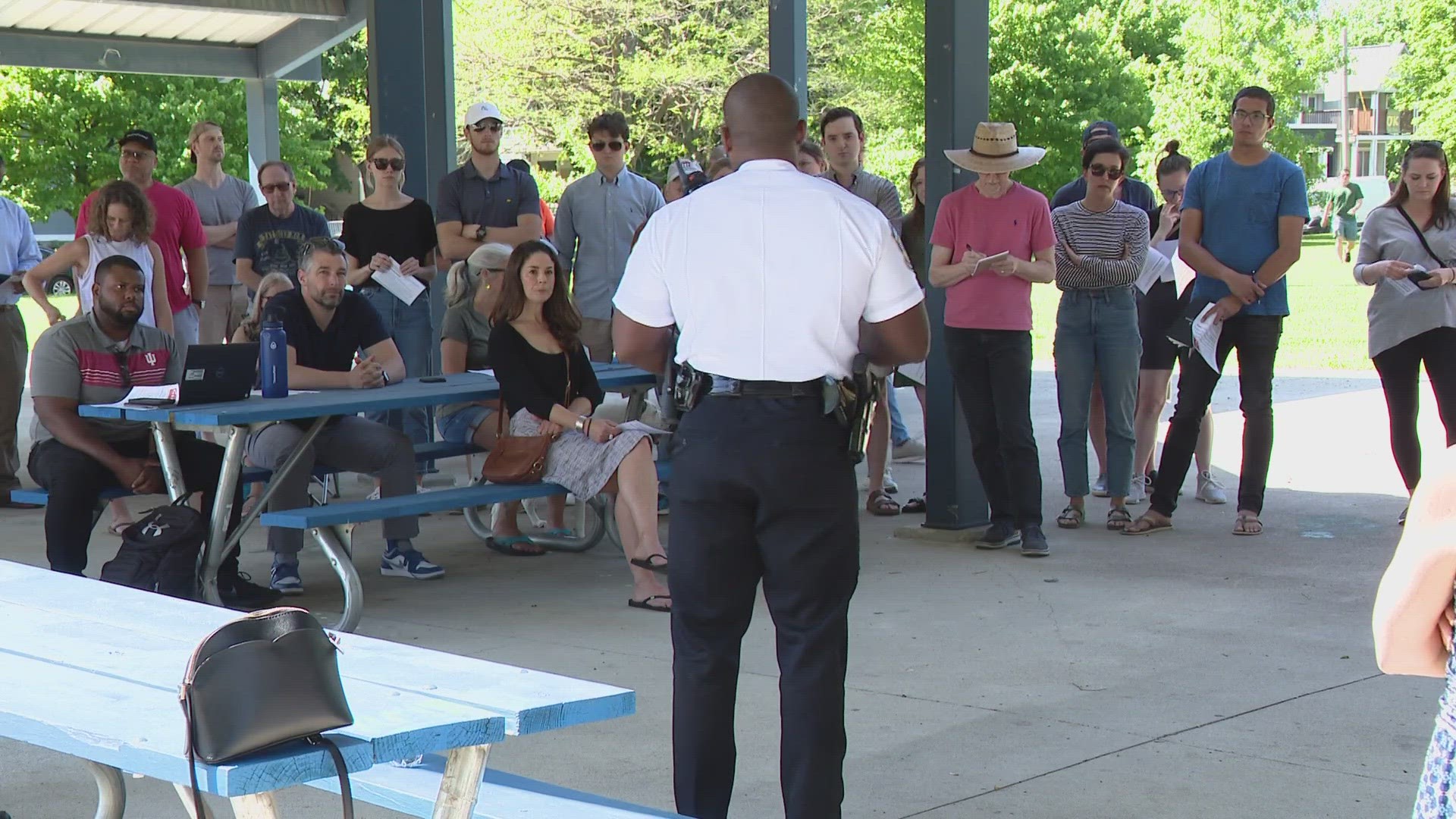 Police and residents met to discuss crime solutions Tuesday.