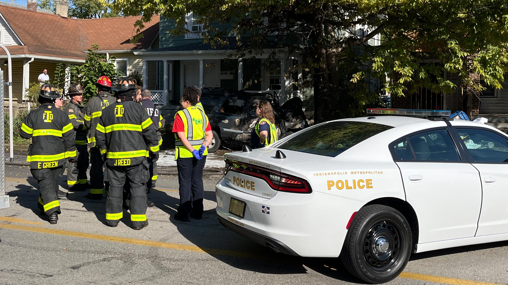 The crash happened in the 4200 block of East Washington Street, near Emerson Avenue, around 10:30 a.m. Friday.