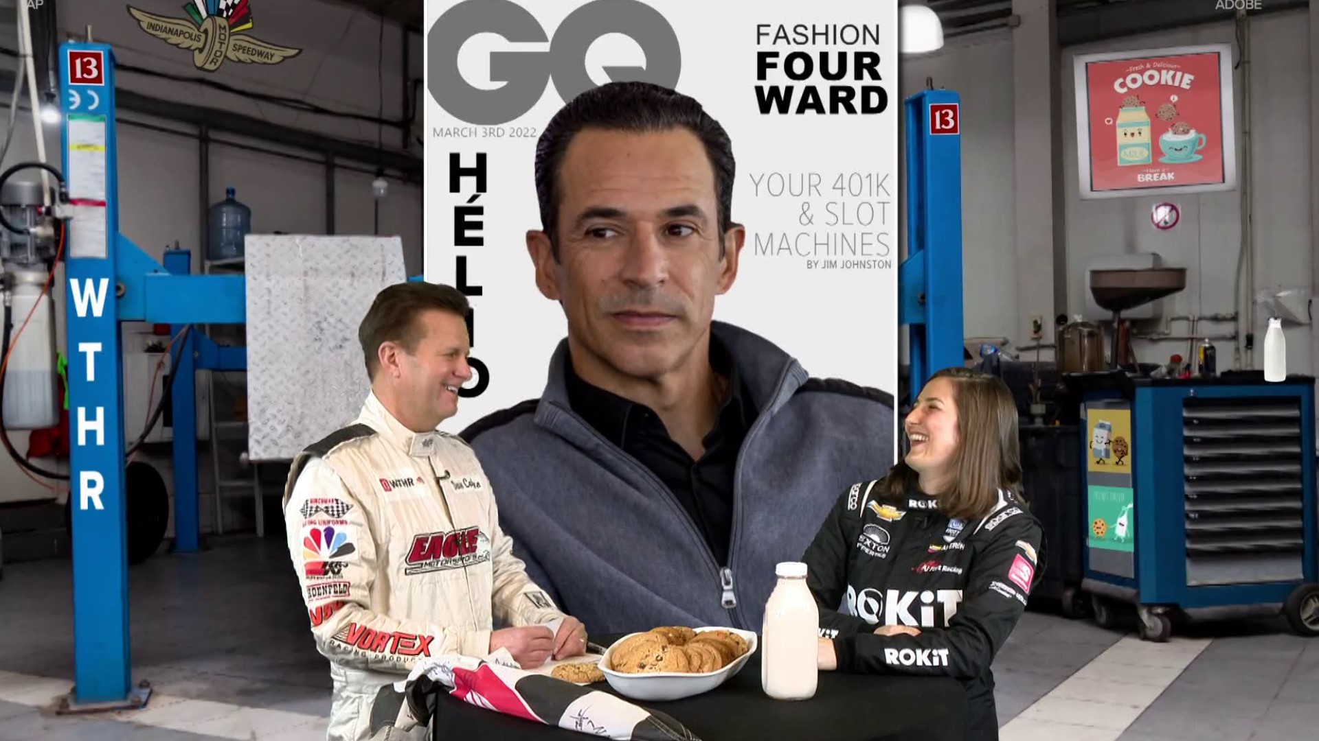 Dave's caught up with some Indy 500 drivers over milk and cookies