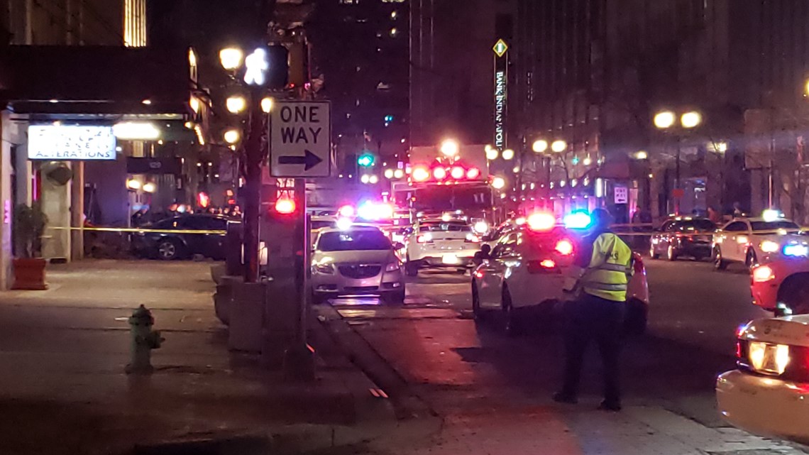 IMPD investigates 4 people shot downtown overnight