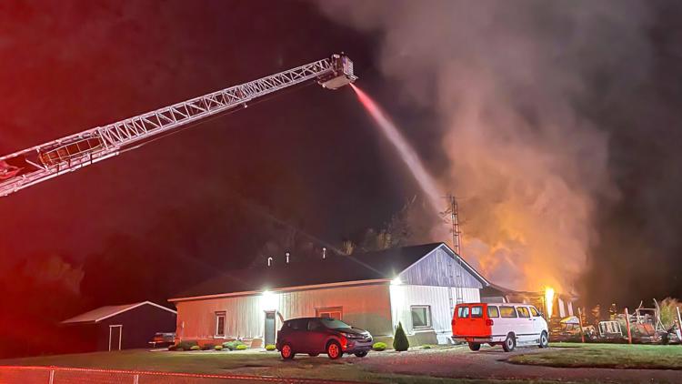 Firefighters battle house fire in Bartholomew County