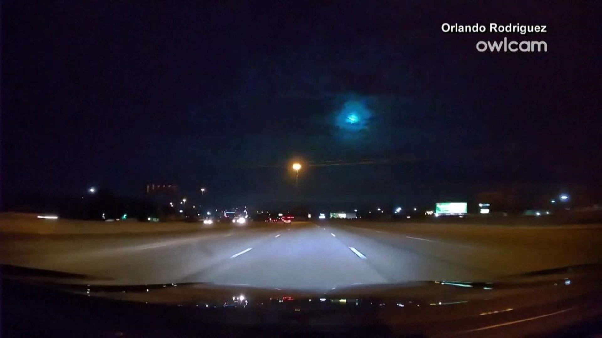 Meteor captured on dashboard camera Thursday morning in Texas