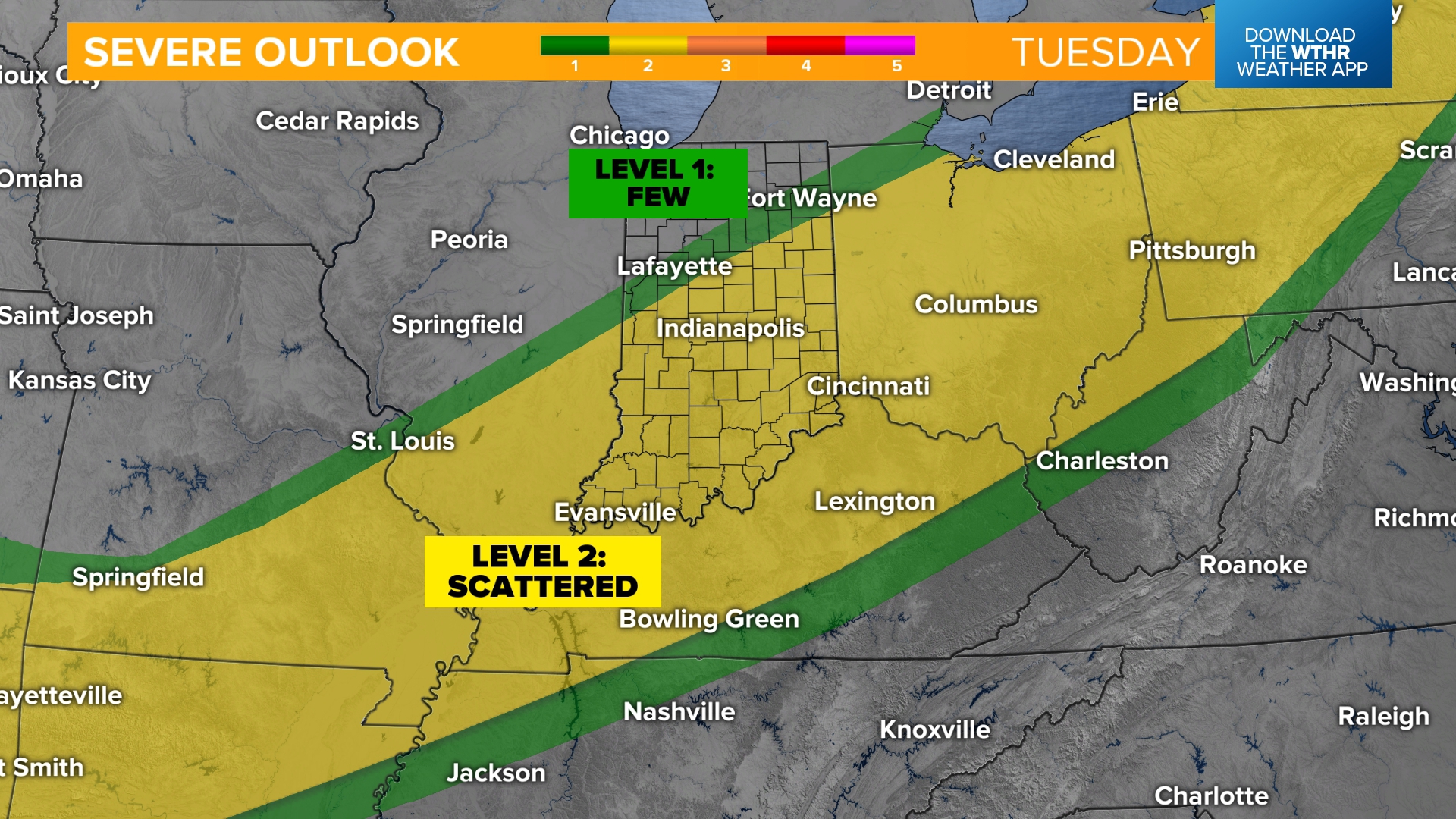 Weather Impact Alert Day Tuesday for potential of strong to severe ...