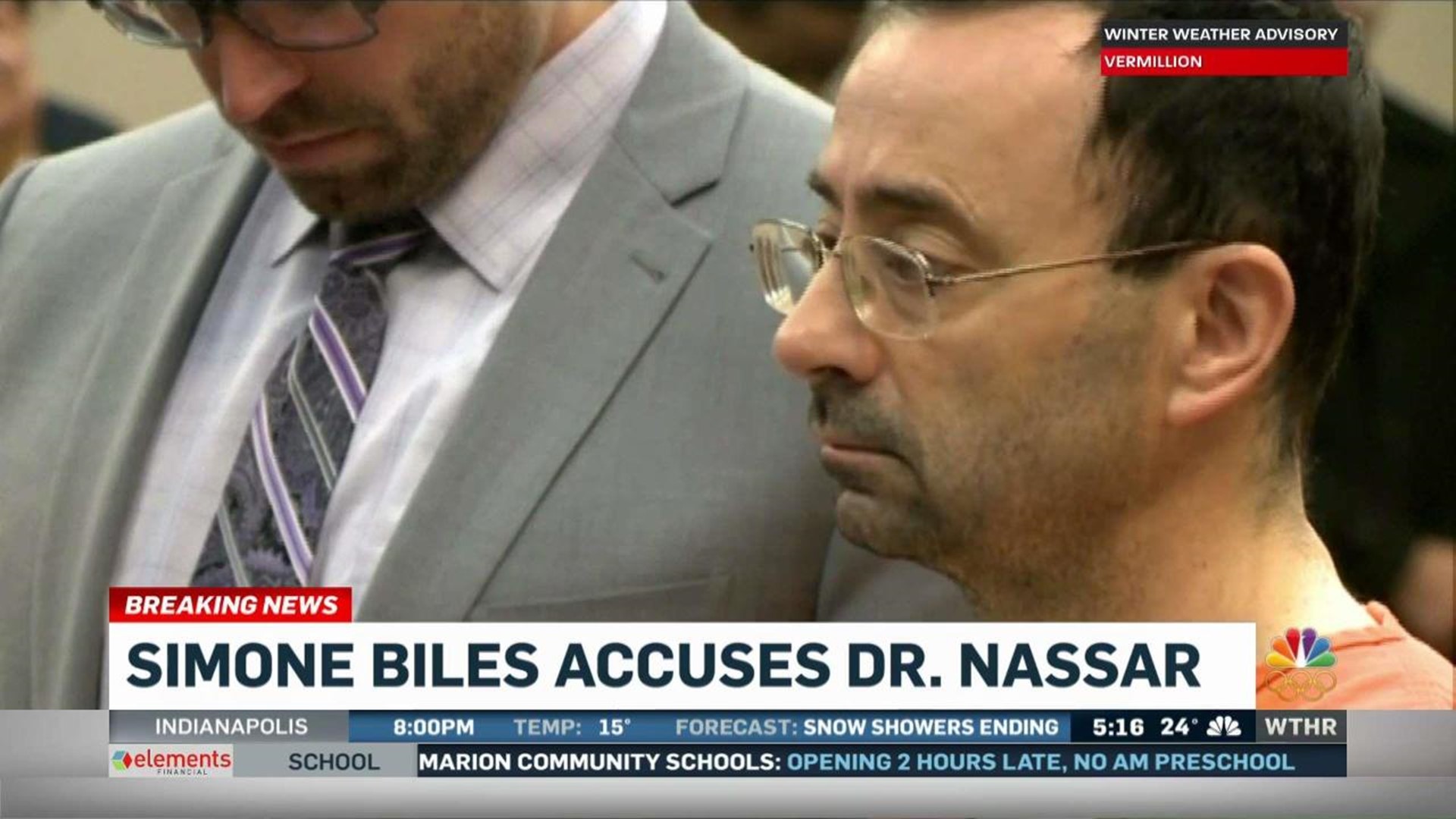 Biles accuses Nassar of sexual abuse