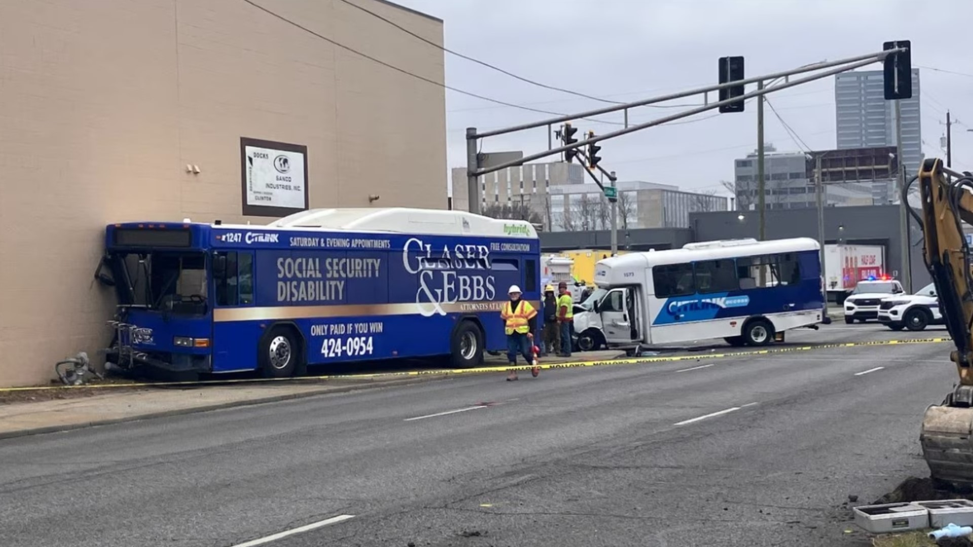 2 Citilink buses crash in downtown Fort Wayne