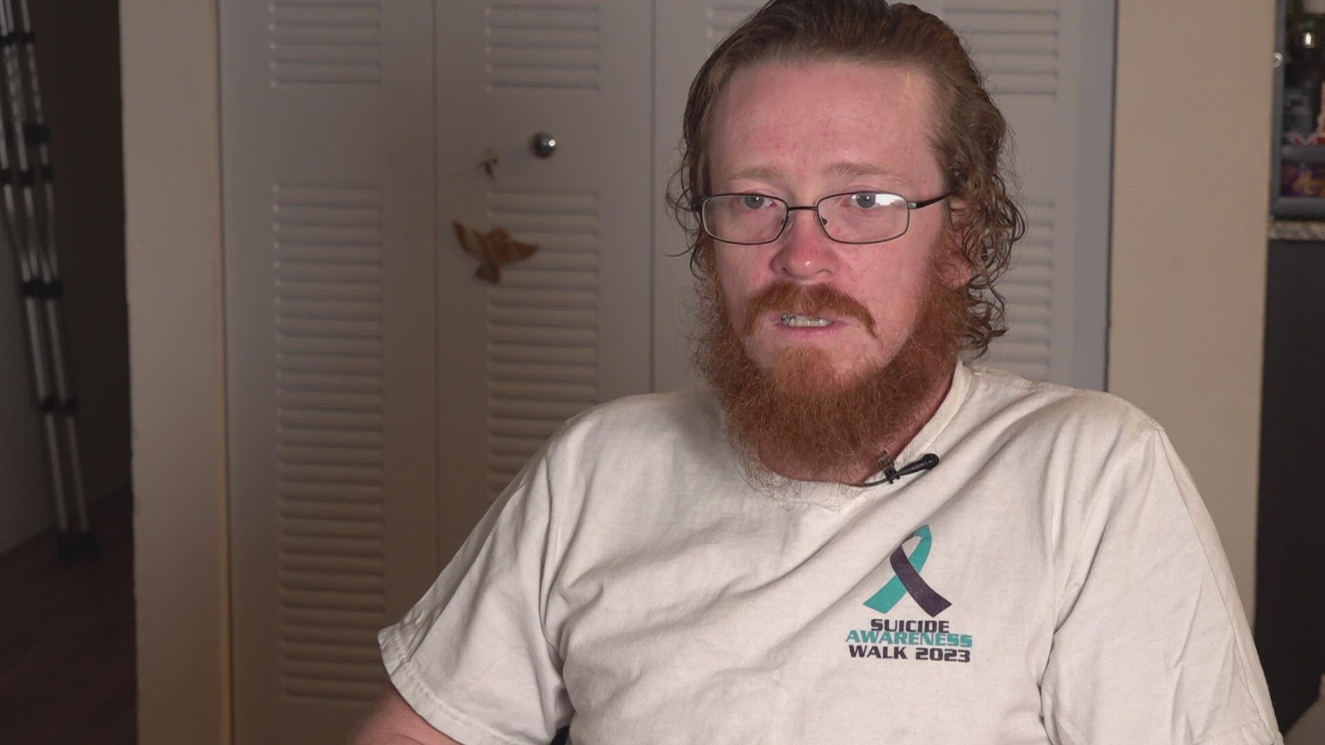 Dustin Dove says it'll be another six months before he gets into his prosthetic.