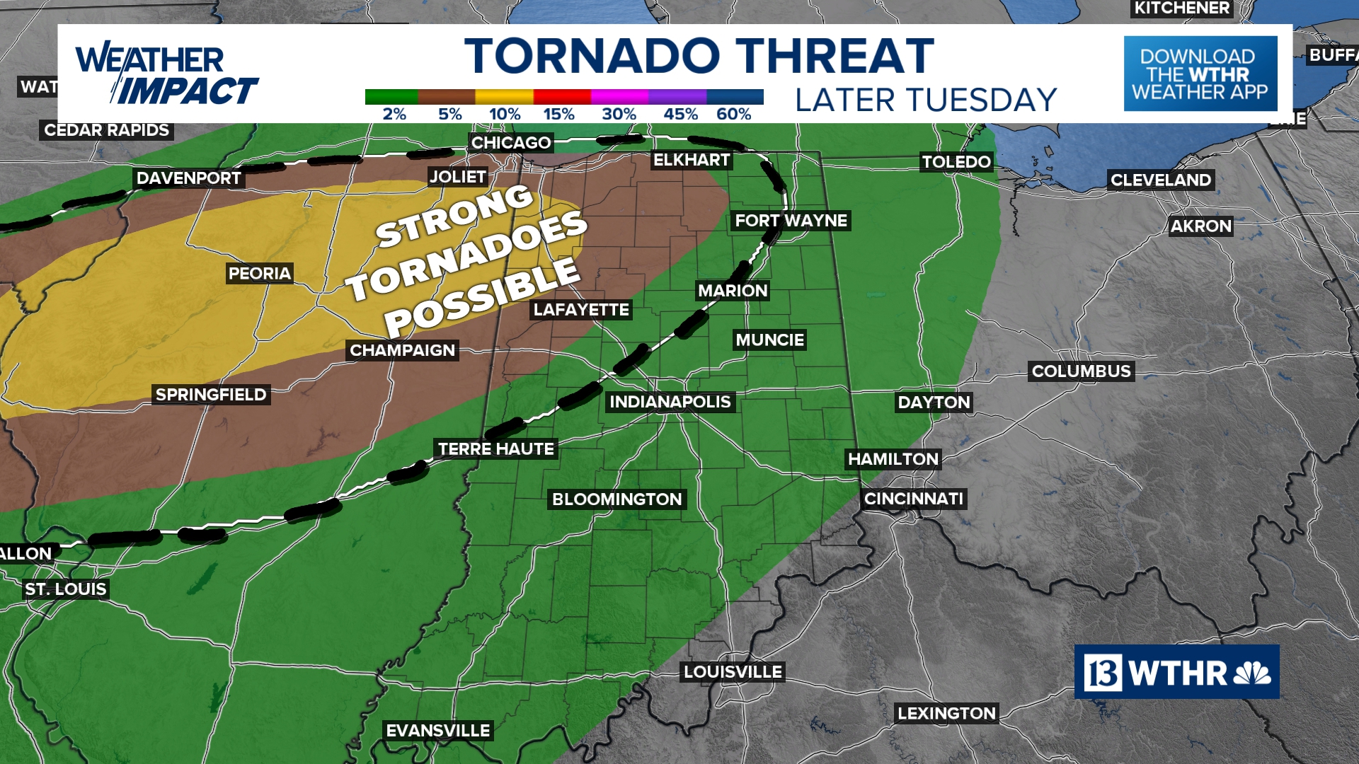 Weather Impact Alert | Severe storm threat Tuesday night into Wednesday ...