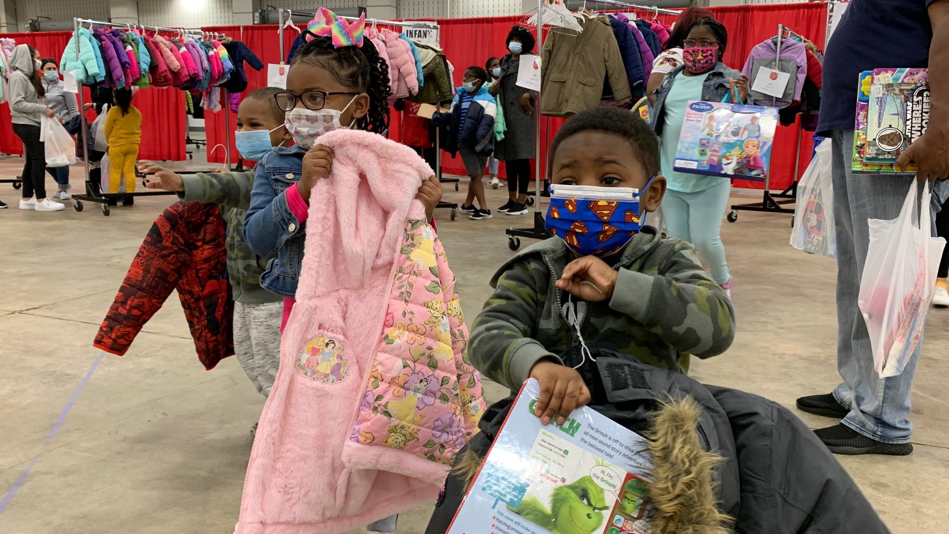 2,700 children were registered to receive coats. The remaining coats will go to schools and agencies and some will go to Afghan children at Camp Atterbury.