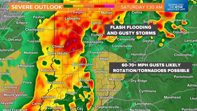 Heavy rain, flash flooding and potential of severe weather | wthr.com
