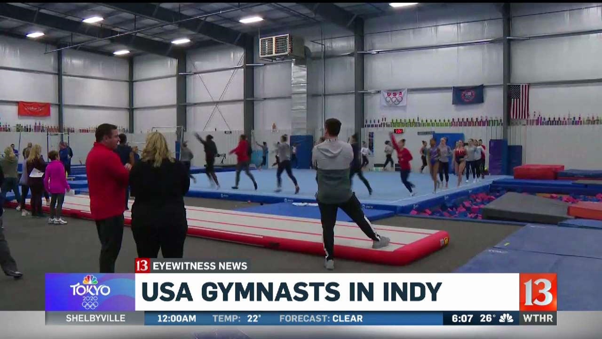 USA gymnasts in Indy