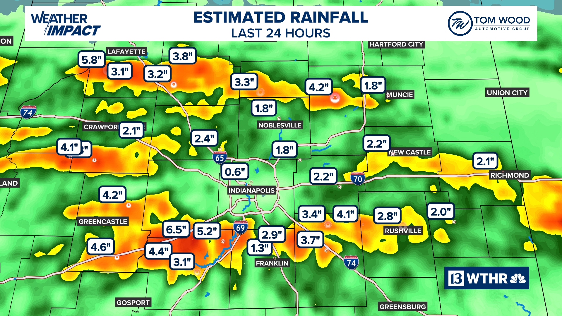 See the rainfall totals from Wednesday night | 13Weather Blog