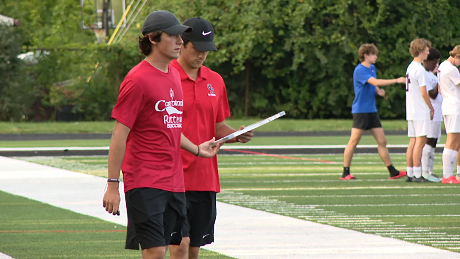 Gus Esterline, a Cardinal Ritter graduate, is now the school's head soccer coach.