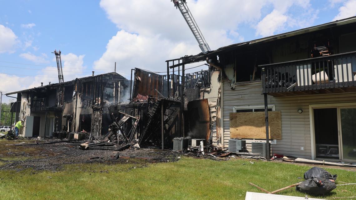 2 firefighters injured battling blaze at vacant apartment on Indy's south side