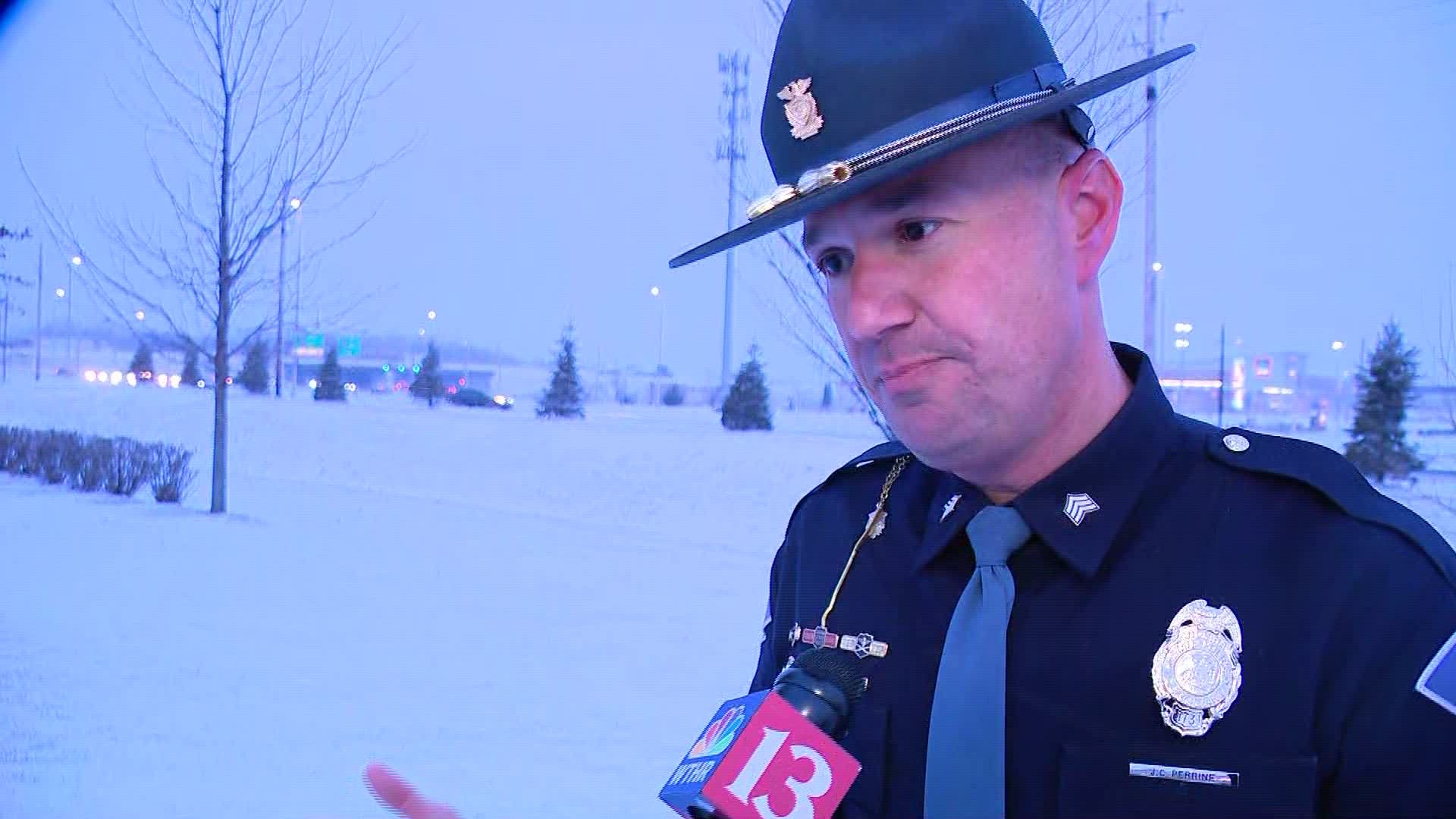 13News' Gina Glaros spoke with ISP Sgt. John Perrine on the conditions on area interstates and tips for avoiding crashes during winter weather.
