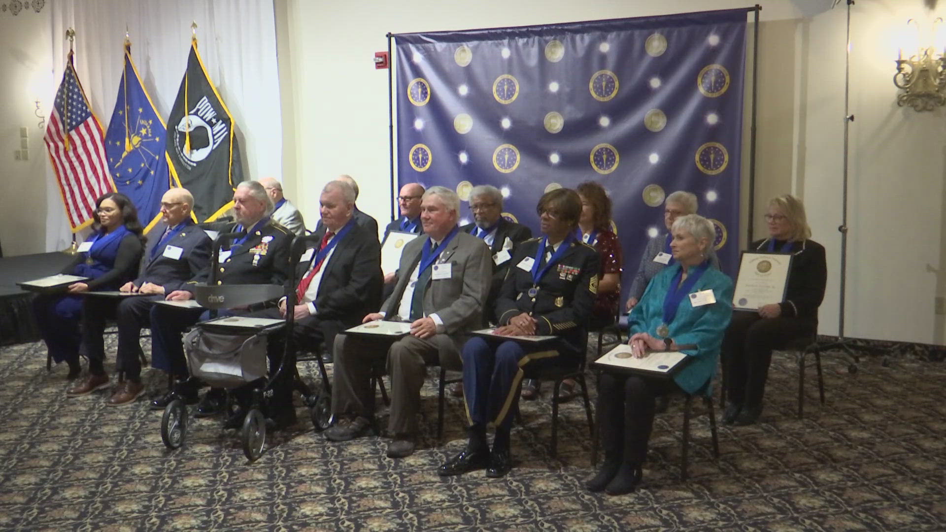 Fifteen veterans were honored Tuesday evening.