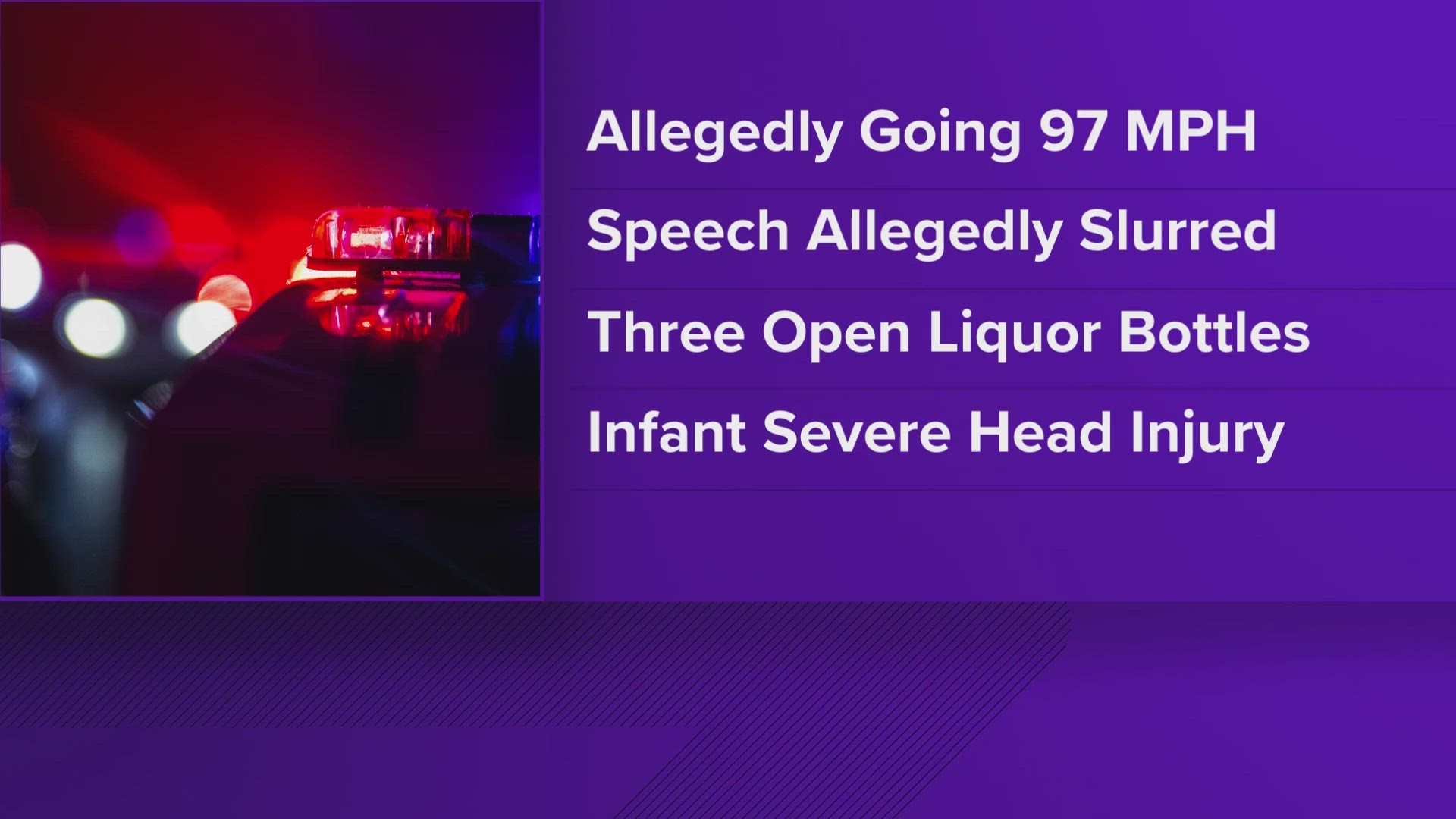 The child suffered a severe head injury, according to officials.