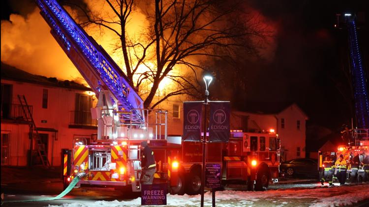 Large fire at north Indianapolis apartment complex displaces 18 people, 15 pets