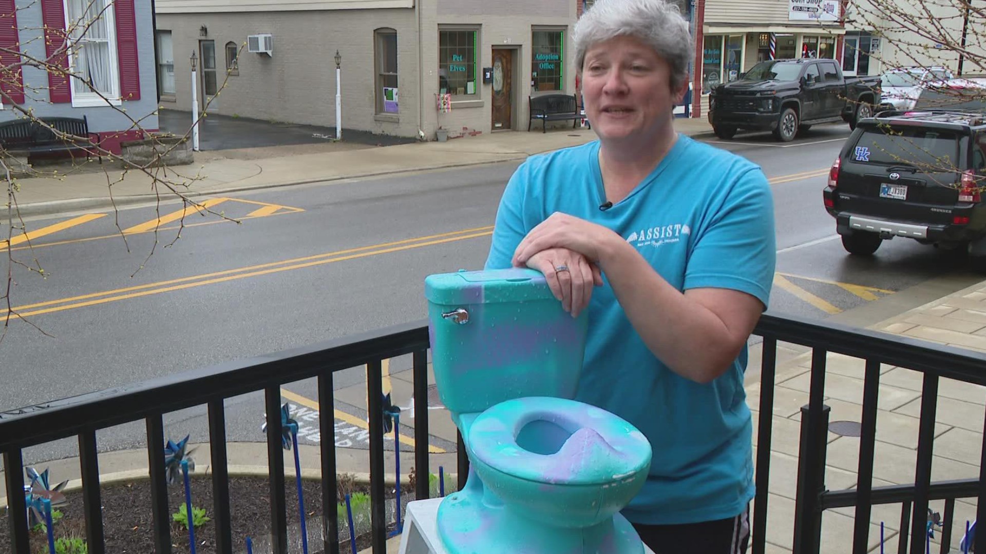 ASSIST Indiana is using a unique mascot in their fundraising efforts to "flush out the violence."