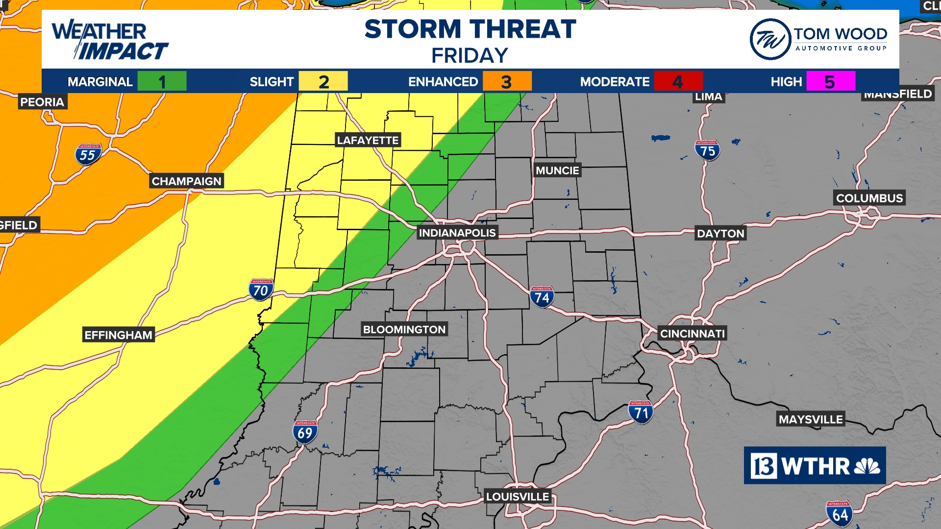 Strong thunderstorm and heavy rain possible tonight for Indiana ...