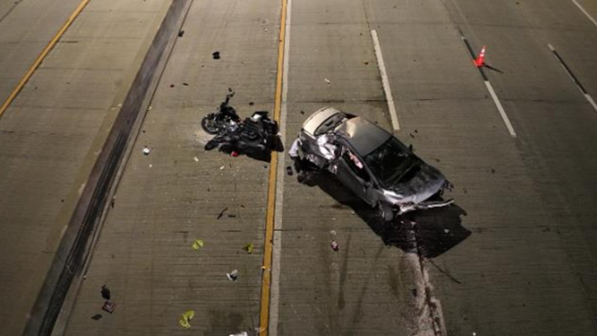 Car driver arrested after motorcyclist killed in I-465 crash | wthr.com