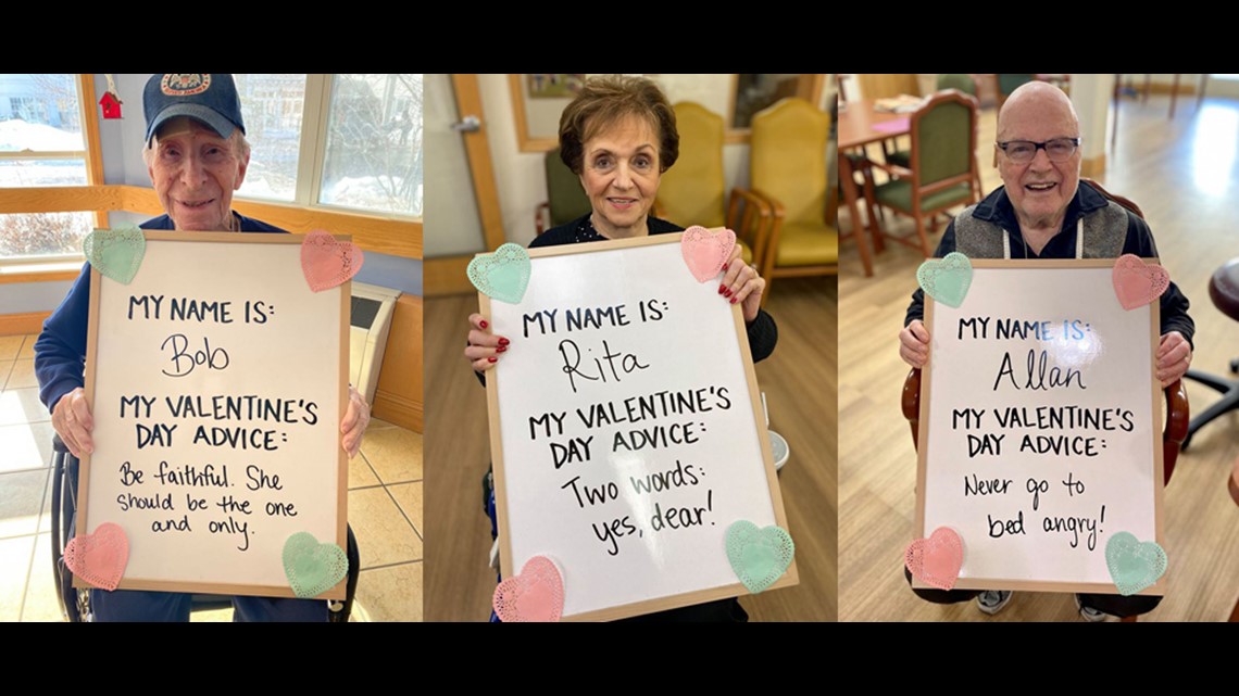 Nursing home residents give relationship advice ahead of Valentine's