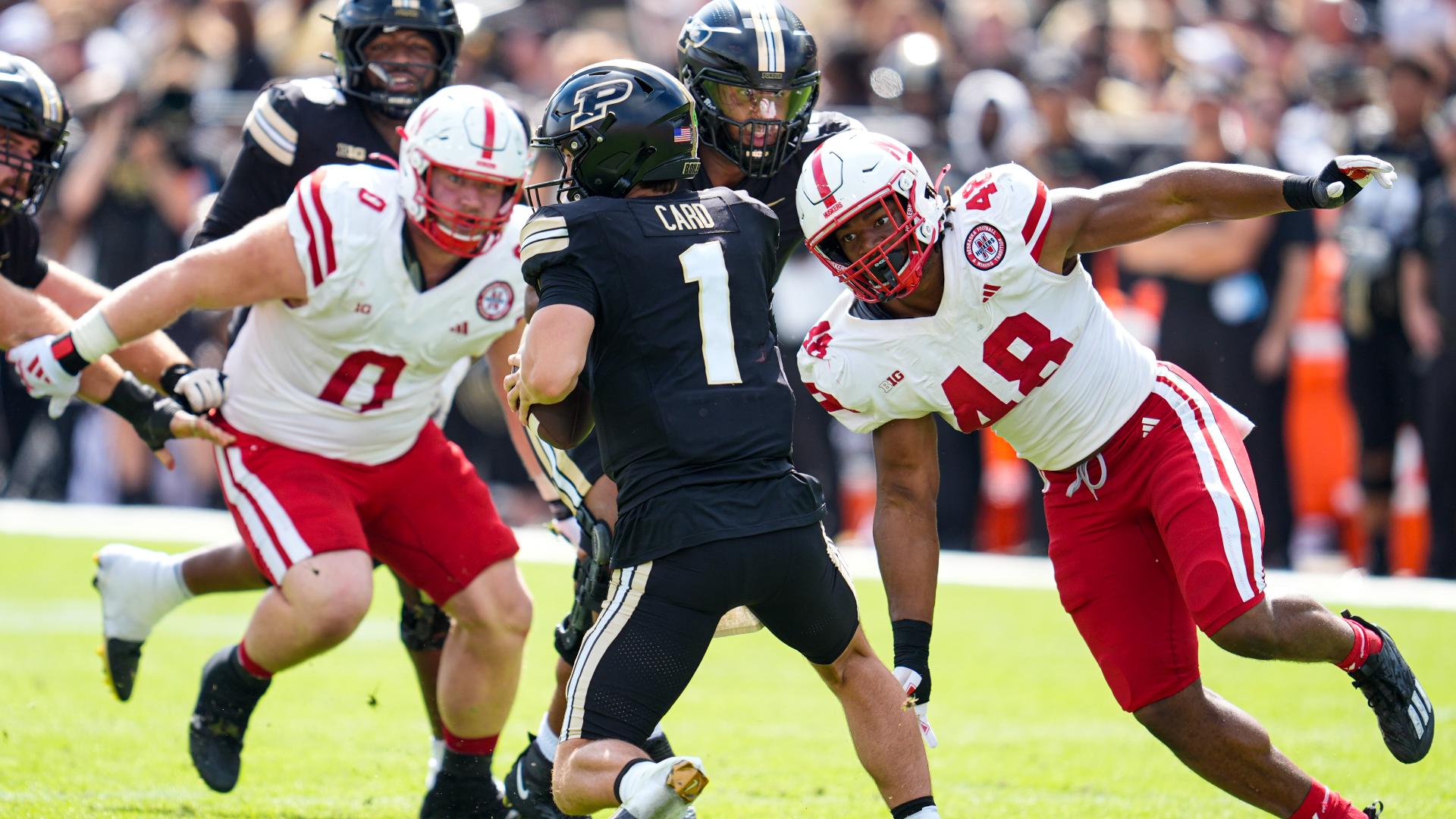Nebraska defeats Purdue football 2810