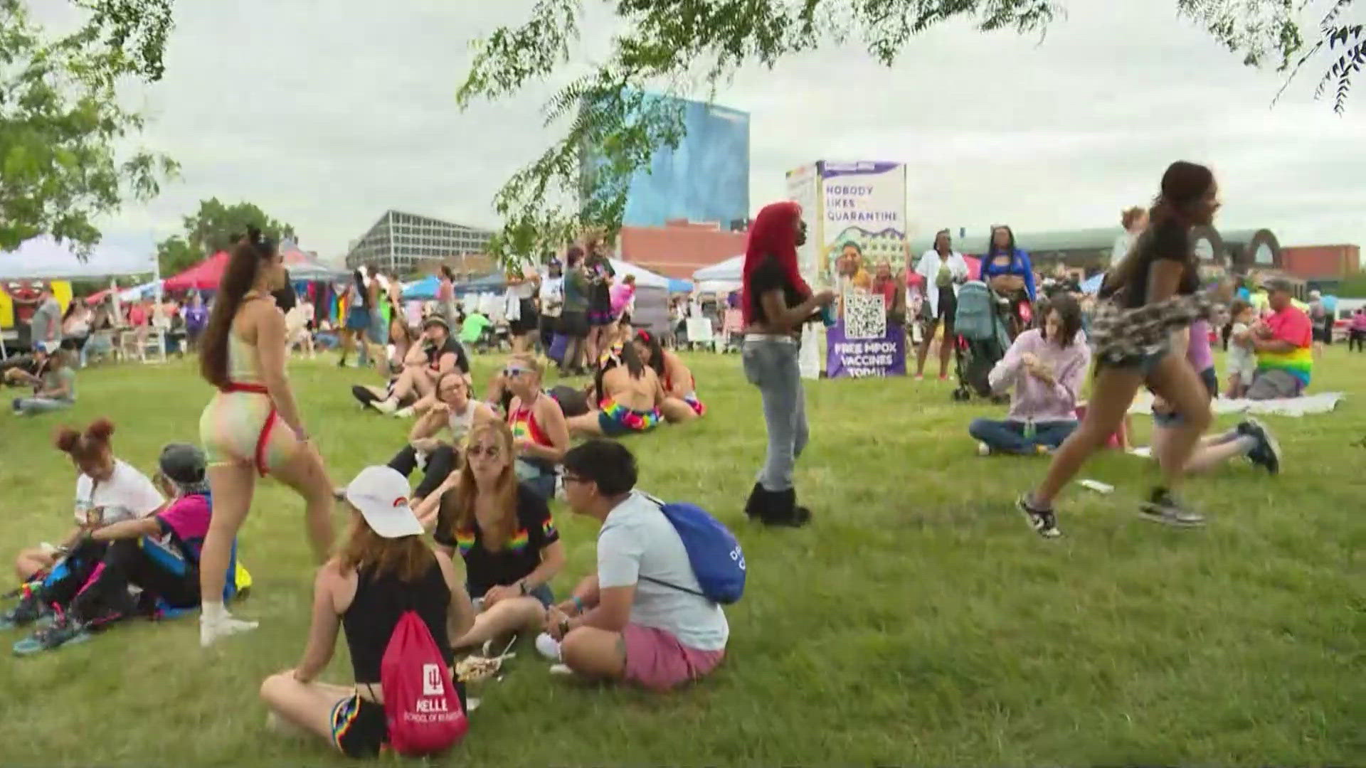 13News reporter Logan Gay reports from Military Park during the 2024 Indy Pride Festival.